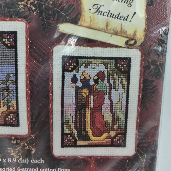 Janlynn Vintage 1997 New Unopened Christmas Story Ornaments Cross Stitch Kit - Picture 9 of 12
